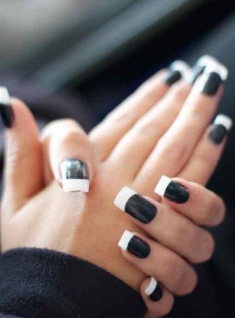 black-and-white-french-manicure-62_3 Manichiura franceză alb-negru