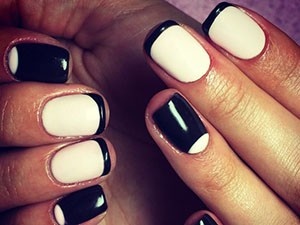 black-and-white-french-manicure-62_8 Manichiura franceză alb-negru