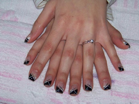 black-and-white-french-manicure-62_9 Manichiura franceză alb-negru