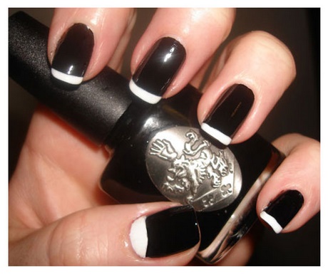 black-and-white-french-nail-designs-21_9 Modele de unghii franceze alb-negru