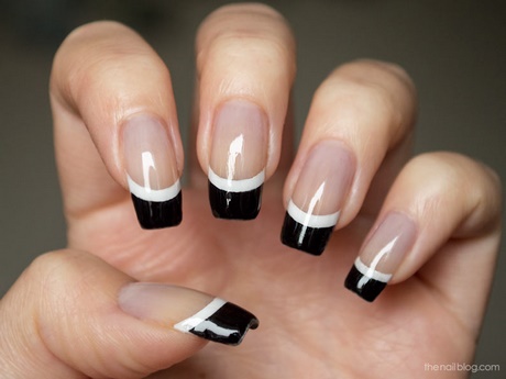 black-and-white-french-nails-58_2 Unghiile franceze alb-negru