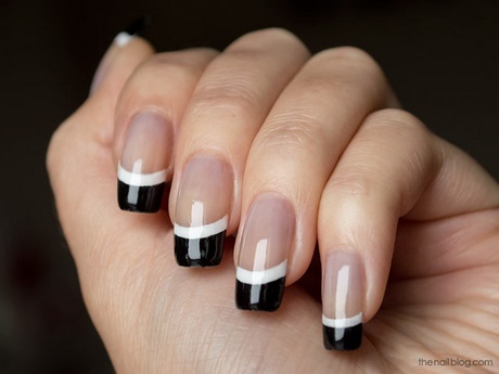 black-and-white-french-nails-58_7 Unghiile franceze alb-negru