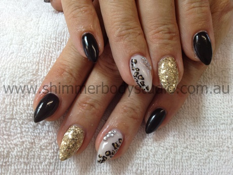 black-and-white-gel-nails-74_4 Unghii cu gel alb-negru