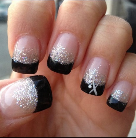 black-and-white-glitter-nails-78_13 Unghii cu sclipici alb-negru