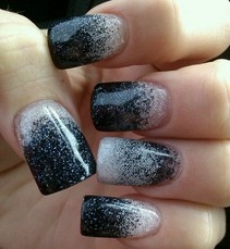 black-and-white-glitter-nails-78_20 Unghii cu sclipici alb-negru