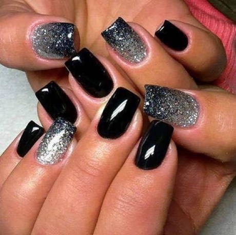 black-and-white-glitter-nails-78_6 Unghii cu sclipici alb-negru