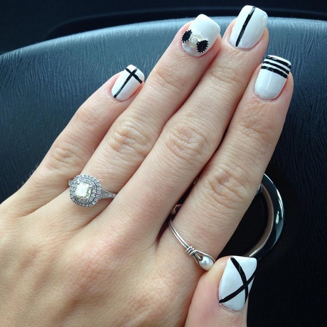 black-and-white-nail-patterns-49_6 Modele de unghii alb-negru