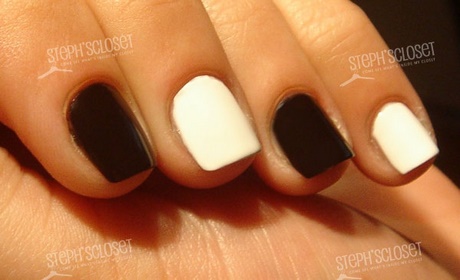 black-and-white-nail-polish-75_12 Lac de unghii alb-negru