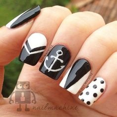 black-and-white-nail-polish-75_8 Lac de unghii alb-negru