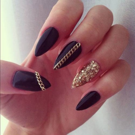 black-art-nails-97_18 Unghii de artă neagră