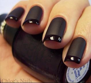black-french-manicure-designs-58_14 Modele de manichiură franceză neagră