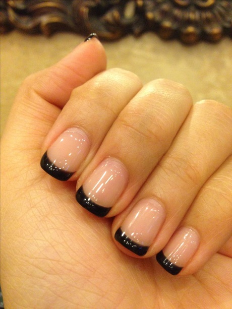 black-french-manicure-ideas-59_6 Idei de manichiură franceză neagră