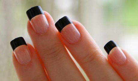 black-french-manicure-ideas-59_9 Idei de manichiură franceză neagră