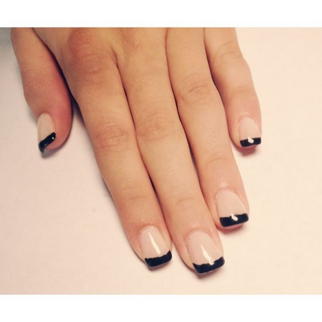 black-french-manicure-nails-81_9 Unghii negre de manichiură franceză
