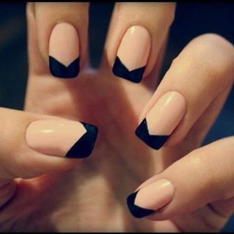 black-french-nails-design-10_12 Design negru de unghii franceze