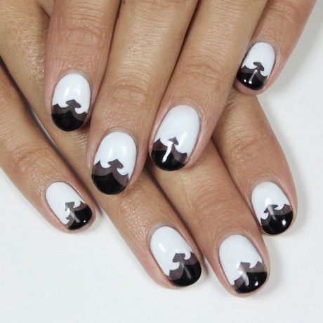 black-n-white-nail-art-designs-33_14 Negru N Alb nail art modele