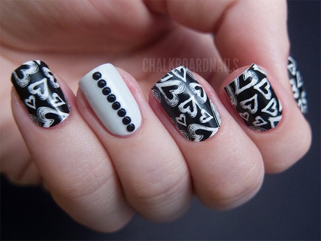 black-n-white-nail-art-designs-33_6 Negru N Alb nail art modele