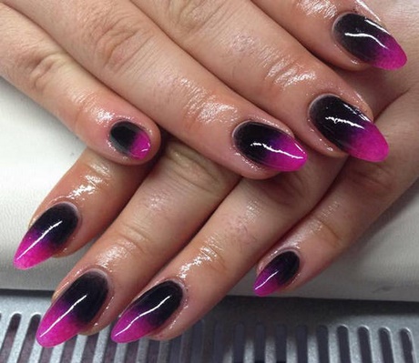 black-pink-nails-04_15 Negru unghii roz