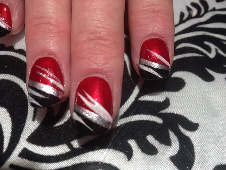 black-red-and-white-nails-09_2 Negru roșu și alb cuie