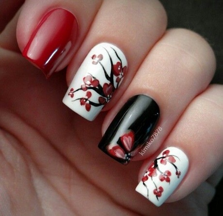 black-red-white-nails-31_3 Negru roșu alb cuie