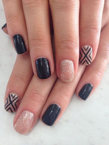 black-sparkle-nail-designs-88_8 Modele de unghii cu sclipici negre