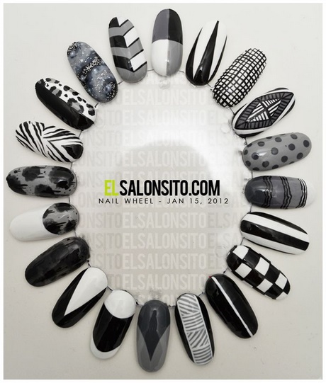 black-white-and-gray-nail-designs-88_14 Modele de unghii alb-negru și gri