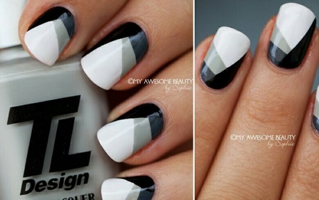 black-white-and-gray-nail-designs-88_4 Modele de unghii alb-negru și gri