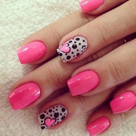 black-white-and-pink-nail-designs-30_3 Modele de unghii alb-negru și roz