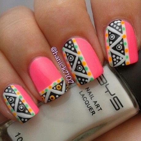 black-white-and-pink-nail-designs-30_9 Modele de unghii alb-negru și roz