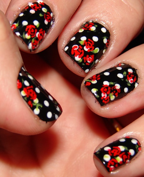 black-white-and-red-nail-art-39_3 Negru alb și roșu nail art