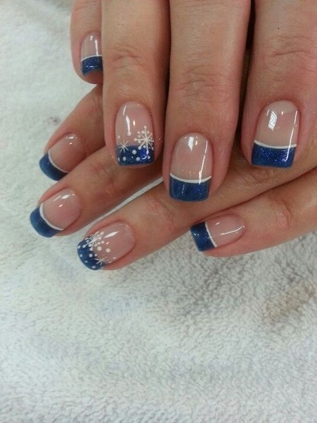 blue-french-manicure-nails-51 Albastru unghii manichiura frantuzeasca