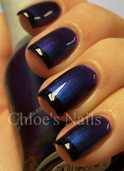 blue-french-manicure-nails-51_9 Albastru unghii manichiura frantuzeasca