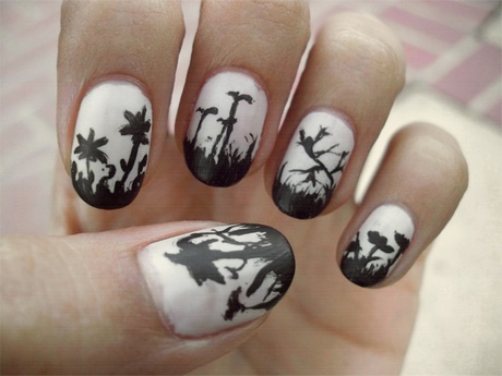 cool-black-and-white-nail-designs-28_20 Modele Cool de unghii alb-negru