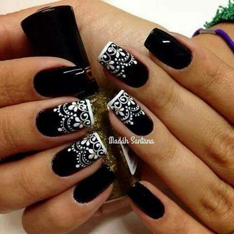 cool-black-and-white-nails-06_18 Cool unghii alb-negru