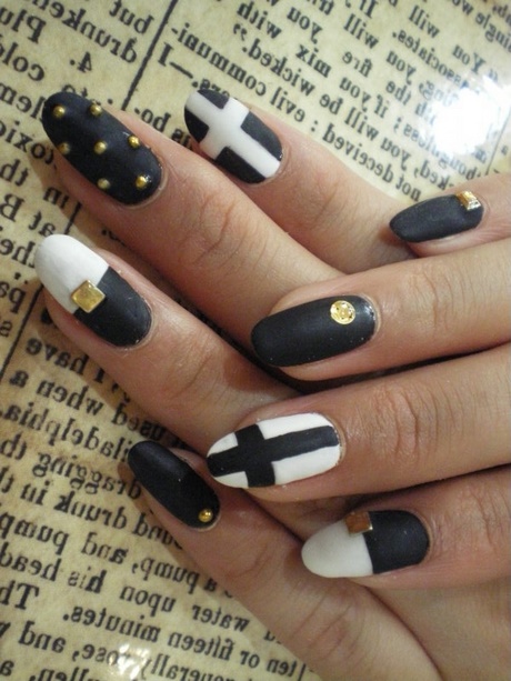 cool-black-and-white-nails-06_7 Cool unghii alb-negru