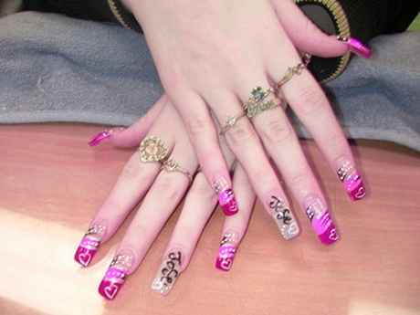 cool-pink-nail-designs-27_14 Modele Cool de unghii roz