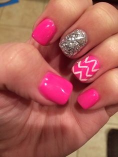 cute-hot-pink-nail-designs-16_2 Drăguț roz roz modele de unghii