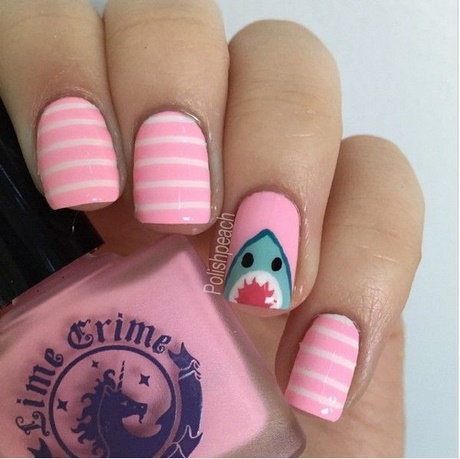 cute-pink-nail-art-98_18 Drăguț roz nail art