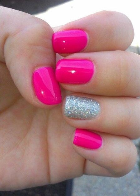 cute-pink-nail-ideas-71_17 Idei drăguțe de unghii roz