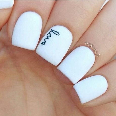 cute-white-nails-61_12 Drăguț unghii albe