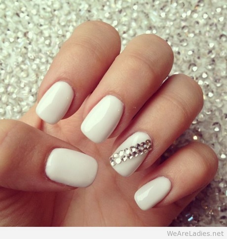 cute-white-nails-61_13 Drăguț unghii albe
