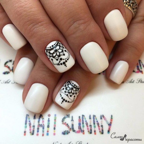 cute-white-nails-61_7 Drăguț unghii albe