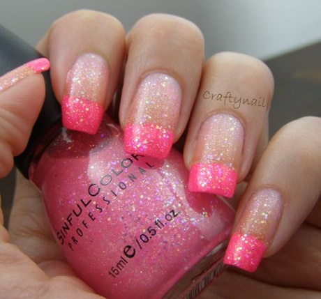 dark-pink-french-manicure-66_12 Manichiura franceză Roz închis