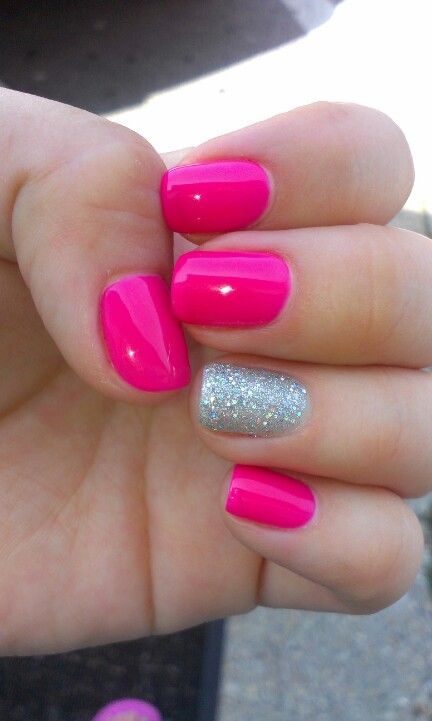 dark-pink-nail-art-78_8 Arta unghiilor Roz închis