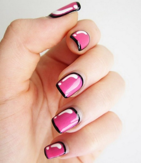 dark-pink-nail-designs-76_8 Modele de unghii roz închis