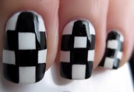 easy-nail-art-black-and-white-20_3 Ușor de unghii alb - negru