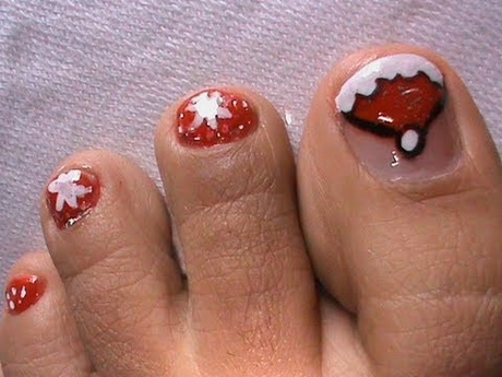 easy-nail-art-design-for-feet-37_14 Design ușor de unghii pentru picioare