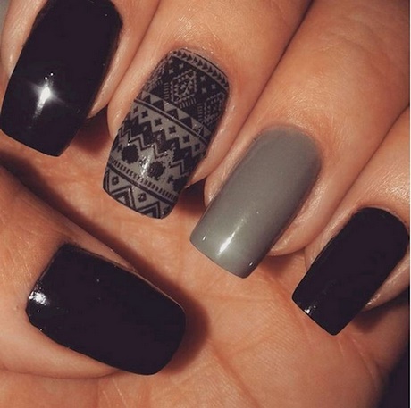 elegant-black-nails-29_4 Unghii negre elegante