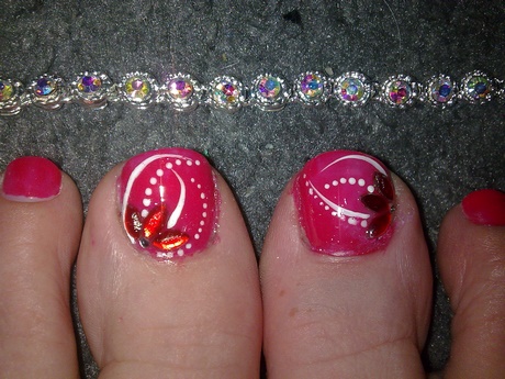 flower-toe-nail-art-designs-25_10 Flori deget de la picior nail art modele