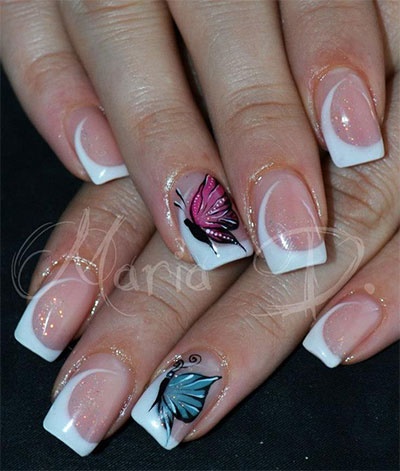 french-gel-manicure-with-design-27_18 Manichiura cu gel francez cu design